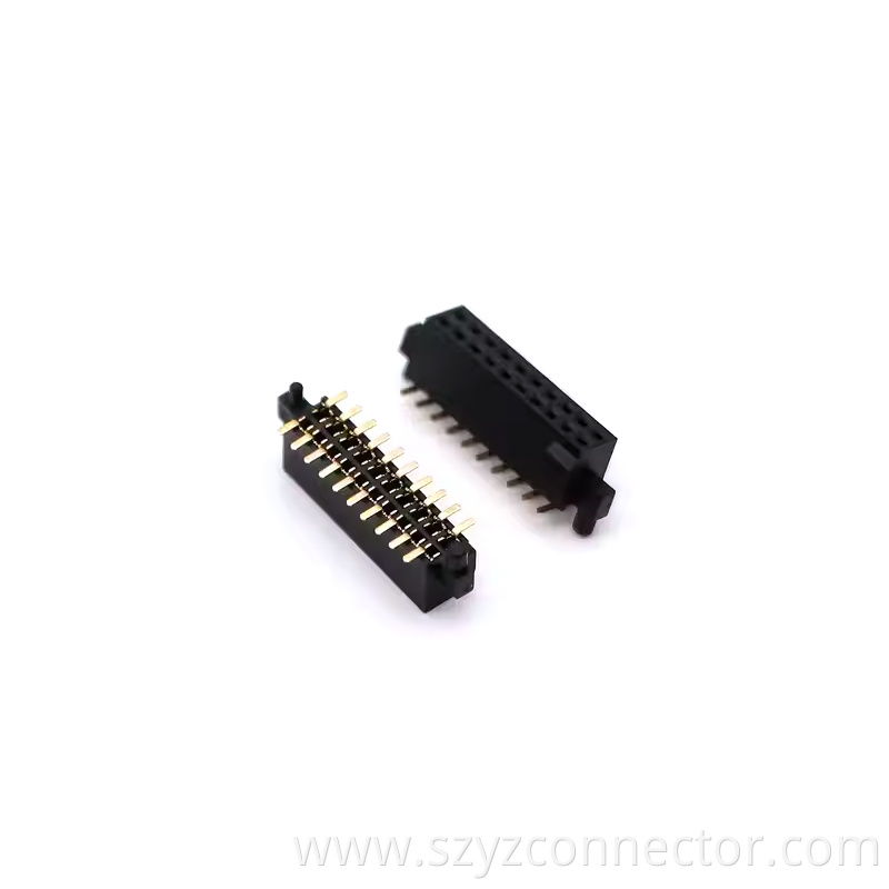 1.27mm Pitch Female Header Dual Row SMT With Outside Post H4.3mm 23P-250P (1)